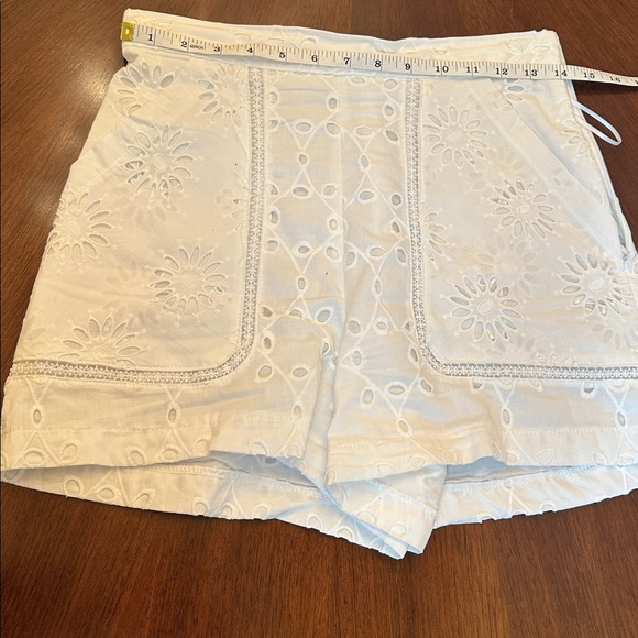ZARA White Eyelet Blouse & Shorts Set Embroidered Summer Outfit - Picture 2 of 15